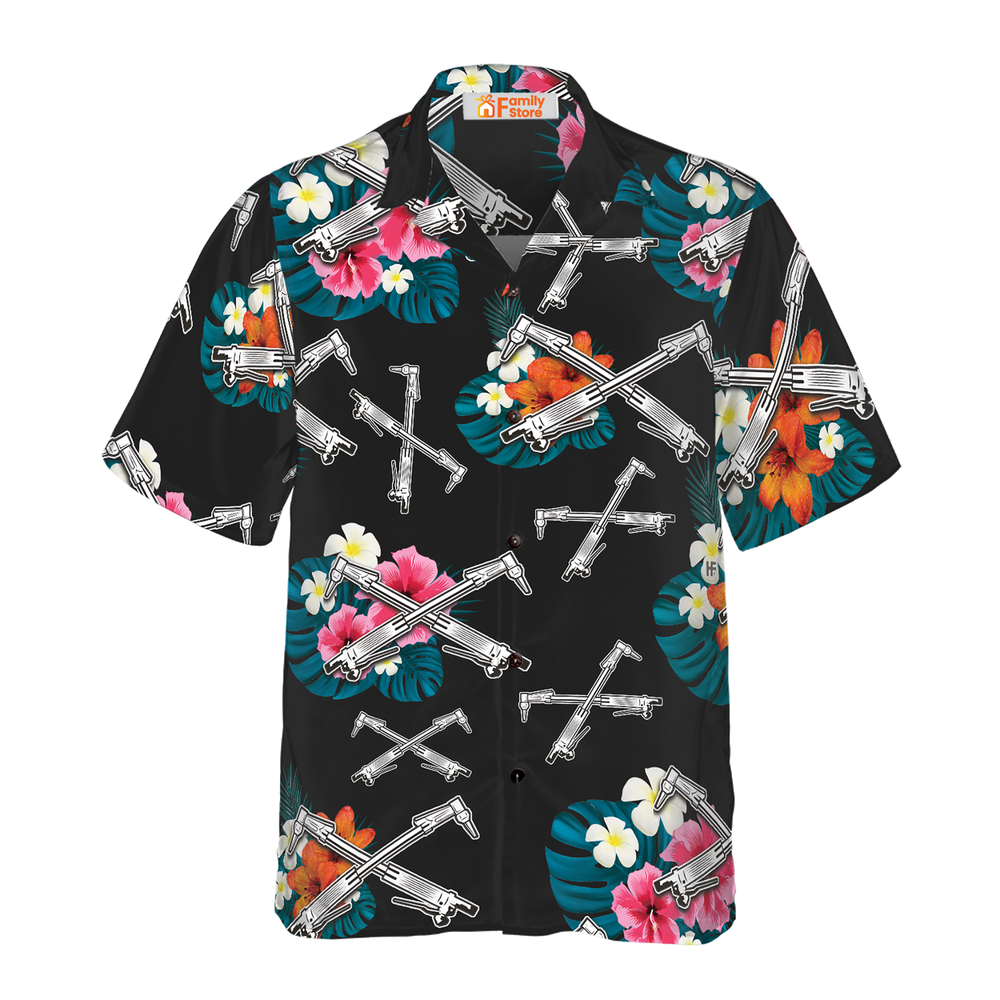 Ironworker Tropical In Black Hawaiian Shirt For Men US Size Summer Style NEW