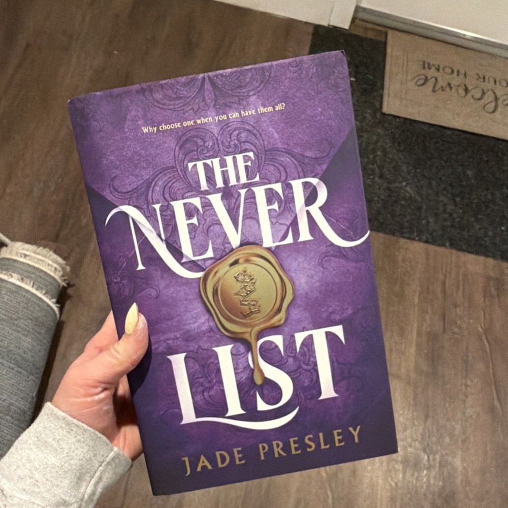 The Never List by Jade Presley Hardcover Fantasy Romance Novel Illustrated