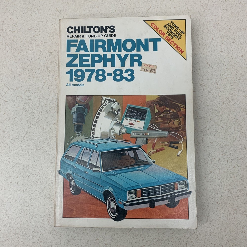 Fairmont Zephyr 1978-83 Chilton's Repair Tune Up Guide Woodie Wagon Car Vintage