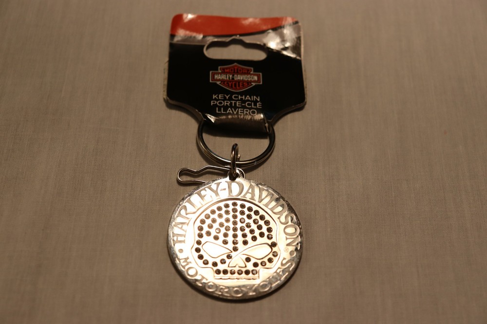 Harley-Davidson Willie G Skull Enamel Rhinestone Keychain