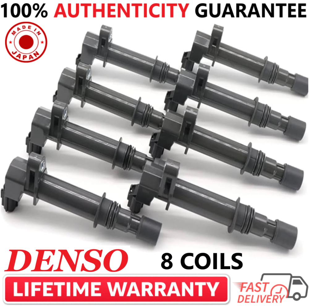 x8 OEM DENSO Ignition Coils For 1999-2008 Dodge Jeep 3.7L 4.7L V8, 673-5300