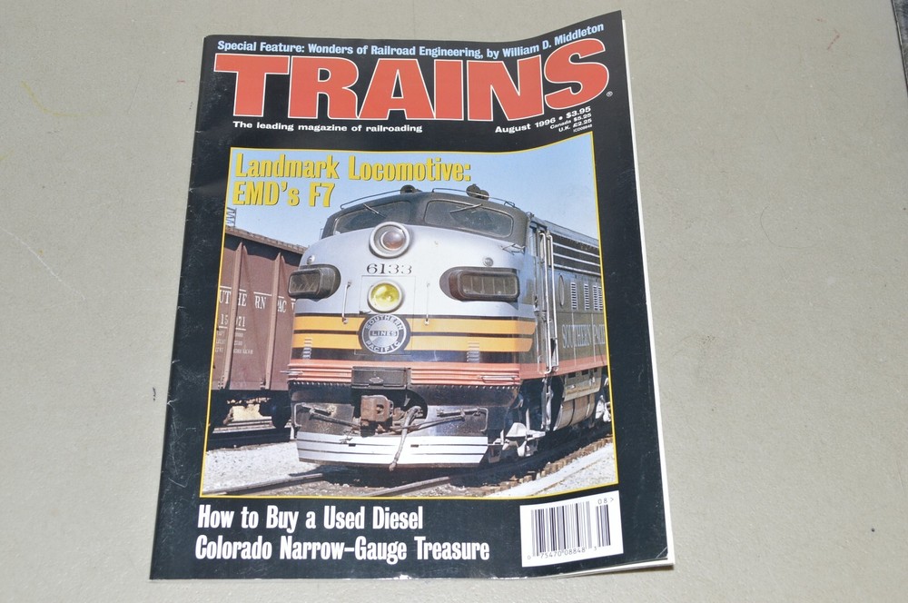 magazine railroad TRAINS August 1996 EMD F7 Locomotive CO Narrow Gauge Wagoner
