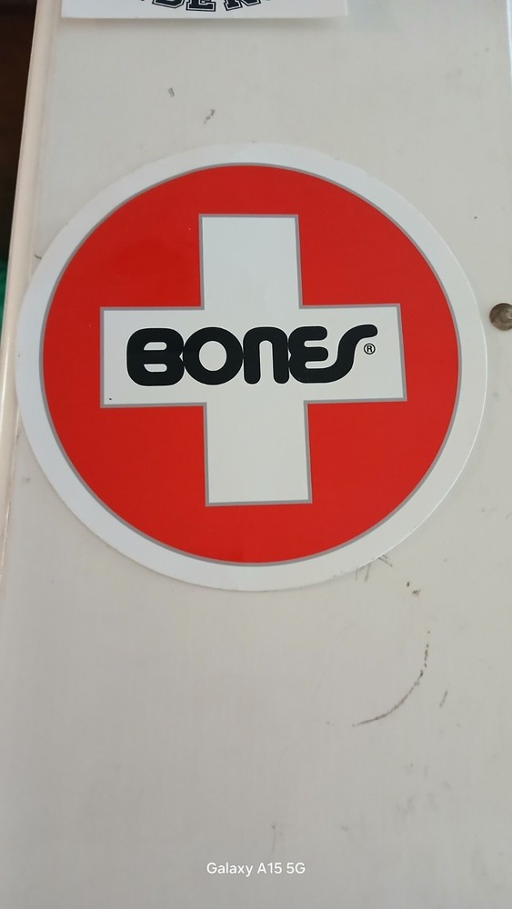 Vintage BONES SWISS BEARINGS Skateboard STICKER Old School Skate Nos 1980S NATAS