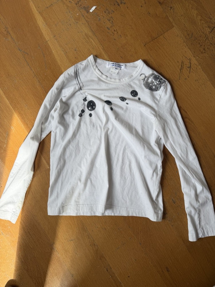 COMME DES GARÇONS LONG SLEEVE PRINT T SHIRT SIZE M