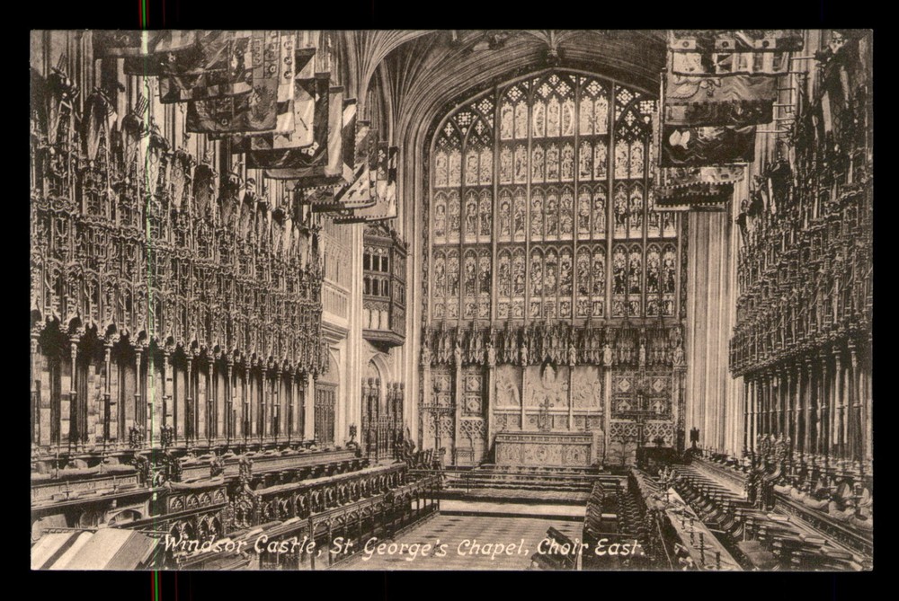 Windsor Castle St Georges Chapel Choir East England UK Inside View UNP Postcard