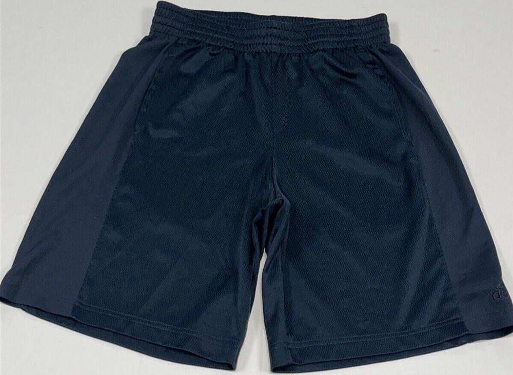 Adidas Running/ Basketball Shorts Men Medium Navy Blue Side Panel Logo Pockets