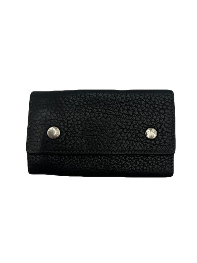 HERMÈS Black Leather Key Wallet with 4 Hooks Pre-Owned E1225-2