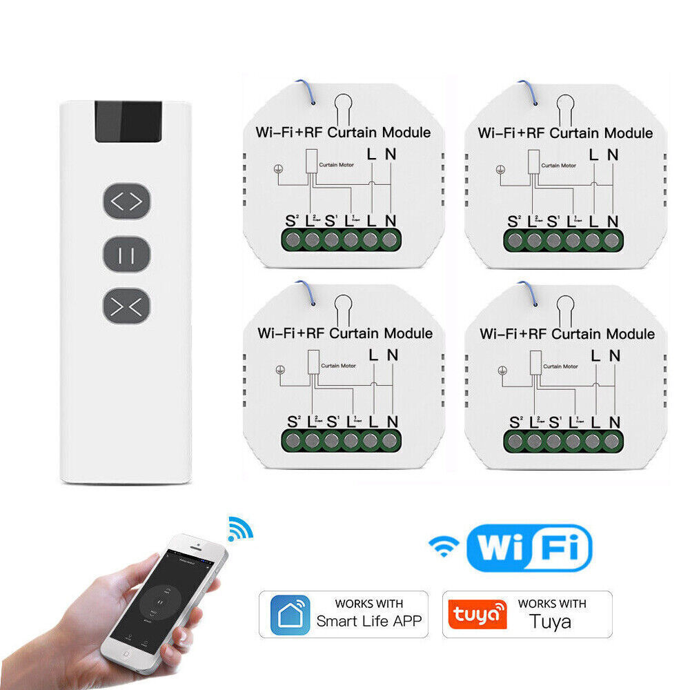 Tuya Smart WiFi Curtain Switch for Roller Shutters Blinds and Motorized Doors