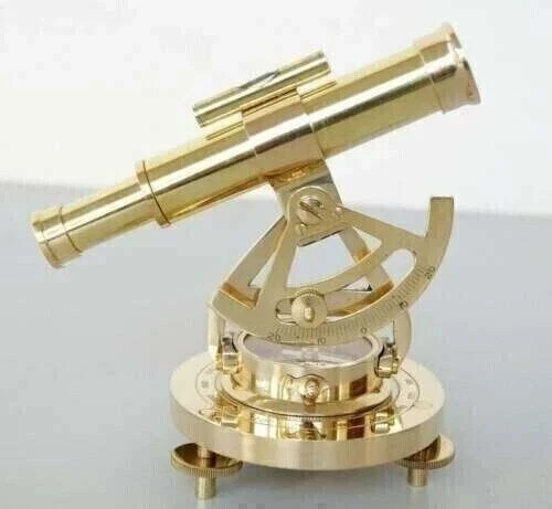 Nautical Brass Transit Alidade Telescope Compass Survey Instrument Theodolite