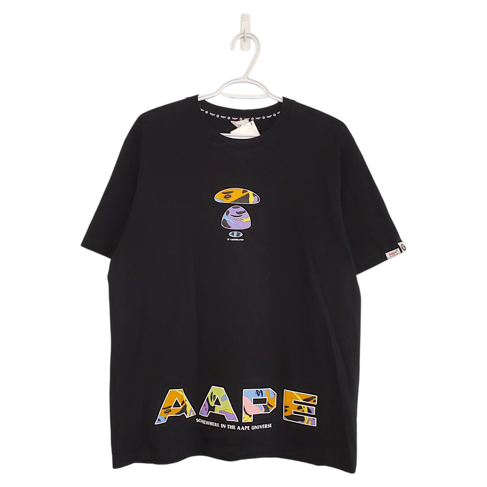 AAPE BAPE с надписью графическая рубашка черный размер XL