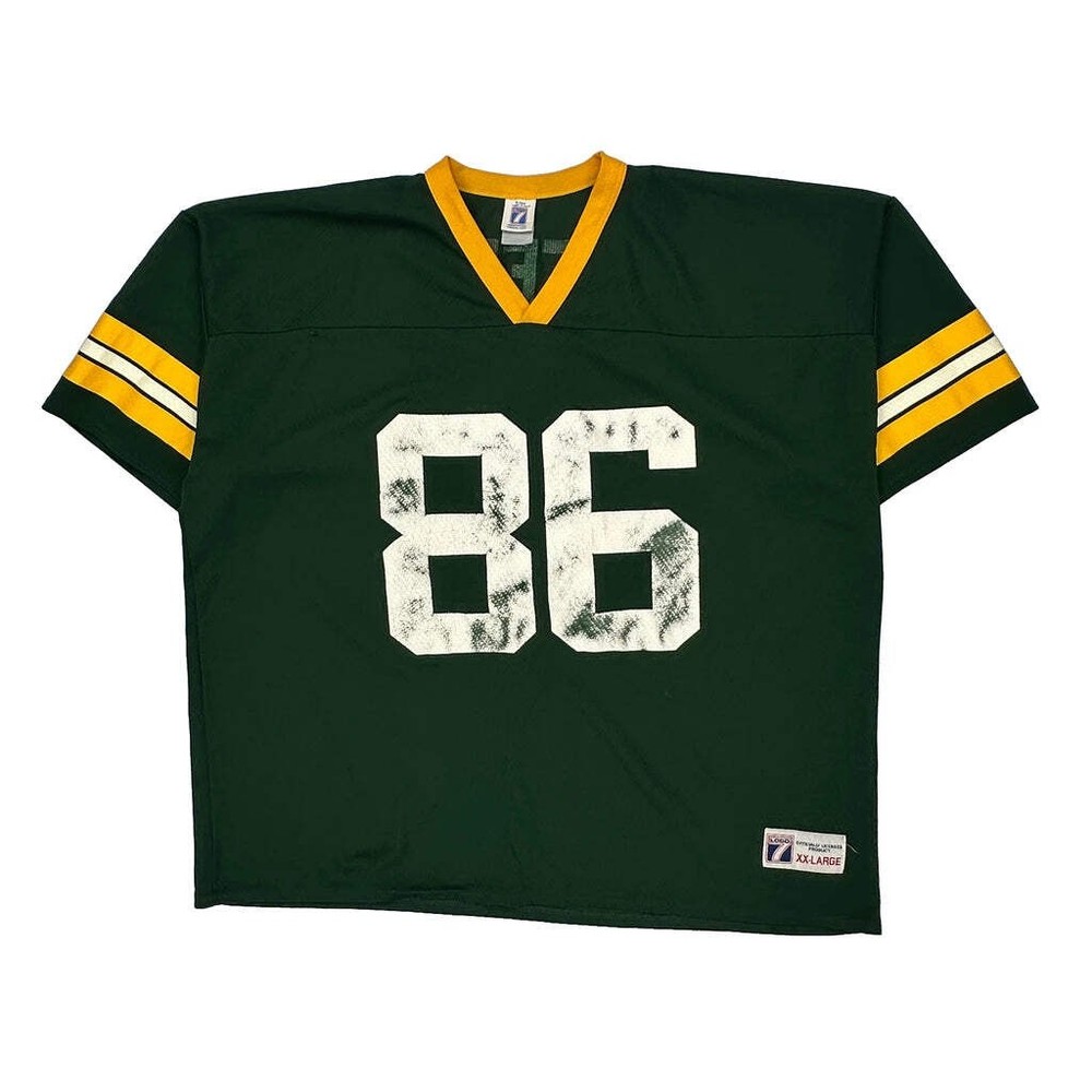 Green Bay Packers Logo Athletics Nfl Football Jersey - 2XL Green Polyester