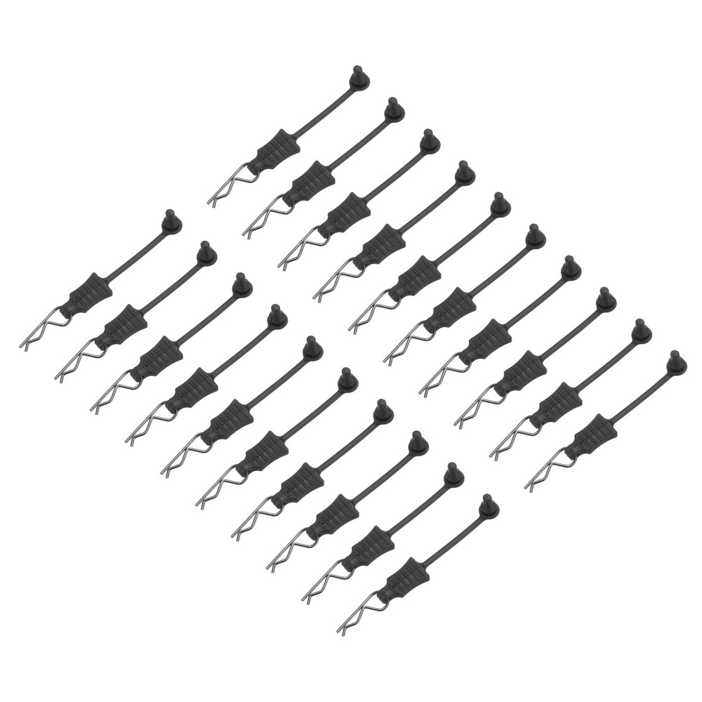 20Pcs Body Clips Pins, Black Universal RC Cars Parts for 1/16 1/18 Scale RC Car