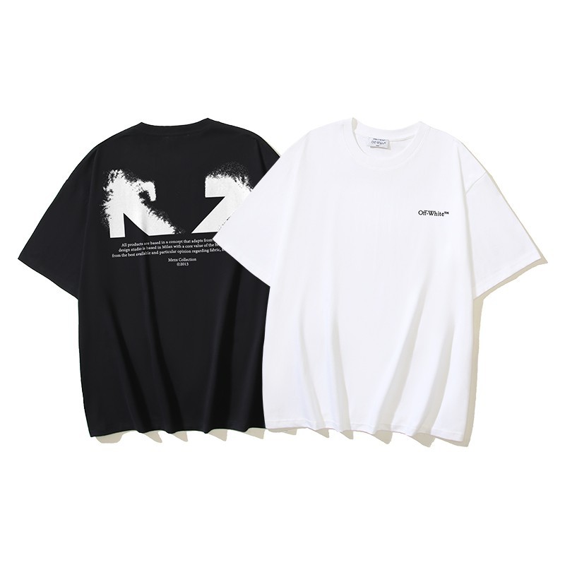 Off White T-Shirt Black / White S-M-L-XL