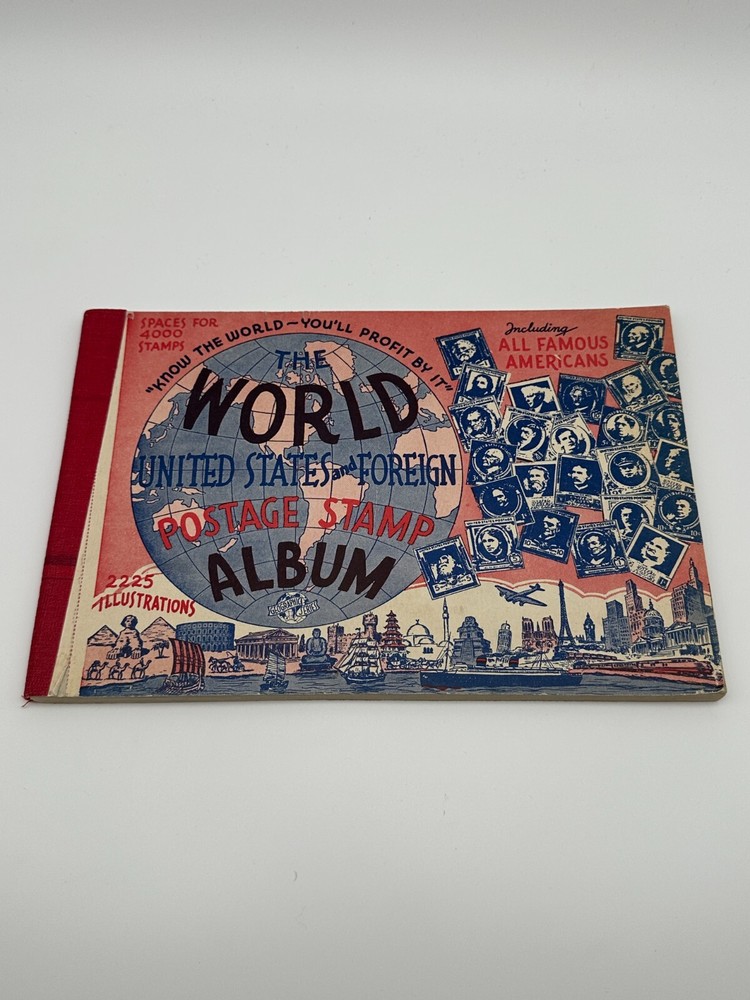 *VERY RARE* 1948 World United States Foreign Postage Stamp Album 4000 Spaces