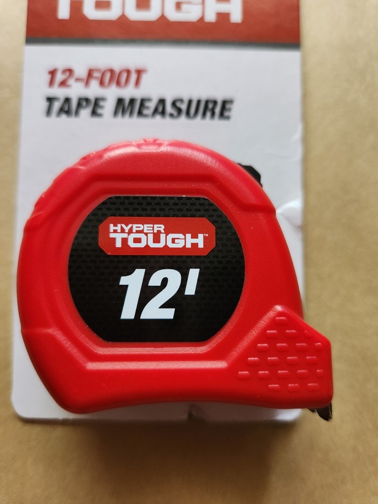 Hyper Tough 12-Foot Tape Measure Red 12