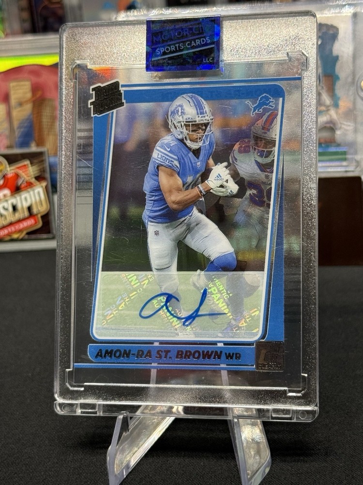 2021 Panini Clearly Donruss - Rated Rookie Amon-Ra St. Brown #84 Autographs