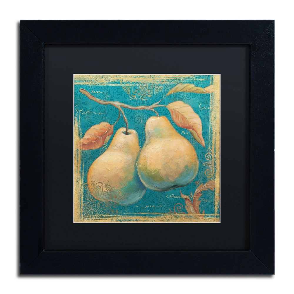 Lovely Fruits I Artwork by Daphne Brissonnet, 11 by 11-Inch, Matte Black