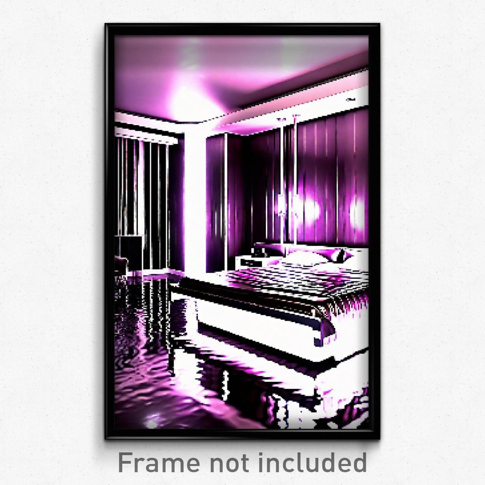 8 Bit Psychedelic Pixel Art Poster - Glossy Trippy Video Game Print for Bedroom