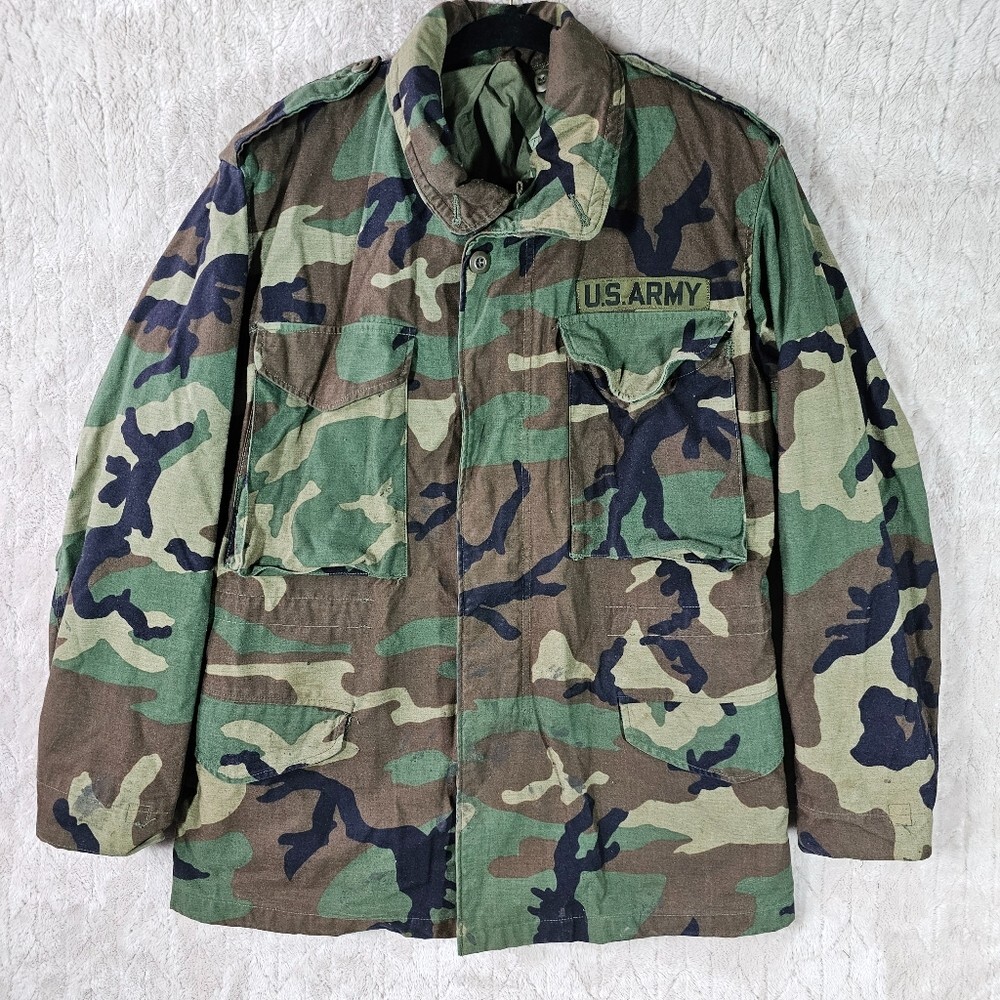 Army Camo Men's Cold Weather Hooded Utility Jacket Outdoor Field Coat