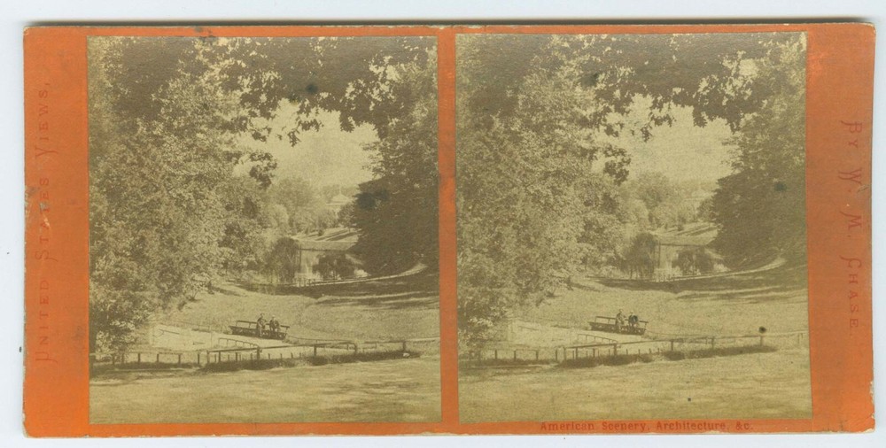 B2645~ MARYLAND BALTIMORE Stereoview – Druid Hill Park – Lake – W. Chase