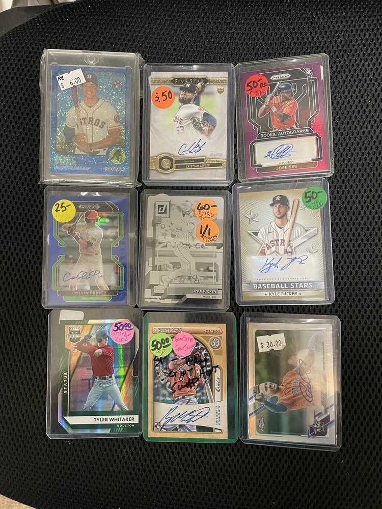 Houston Astros 1000+ Card Lot Rookies Autos Relics #'d Verlander Altuve Alvarez