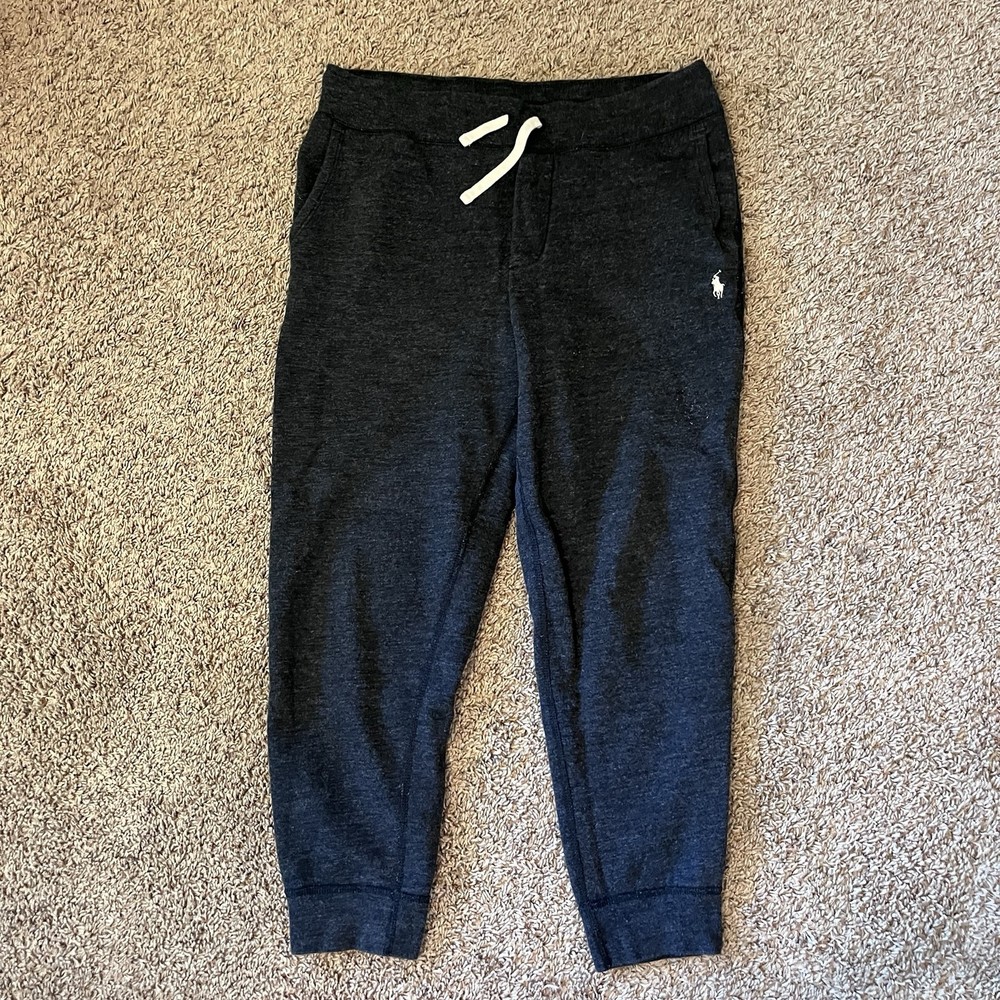 Polo Ralph Lauren Sweatpants Mens Large Gray Charcoal Athletic Joggers Pony Logo