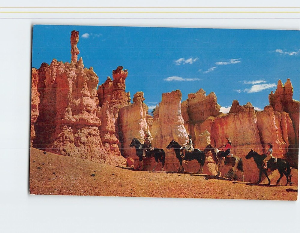 Postcard Horseback Riders Bryce Canyon National Park Utah USA