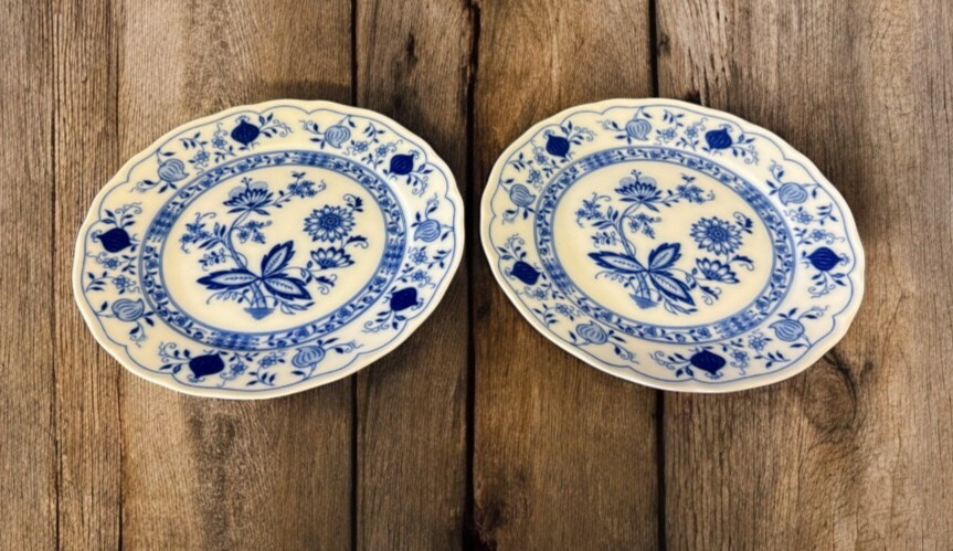 TIRSCHENREUTH BLUE ONION Set of 2 Salad Plate 7 3/4