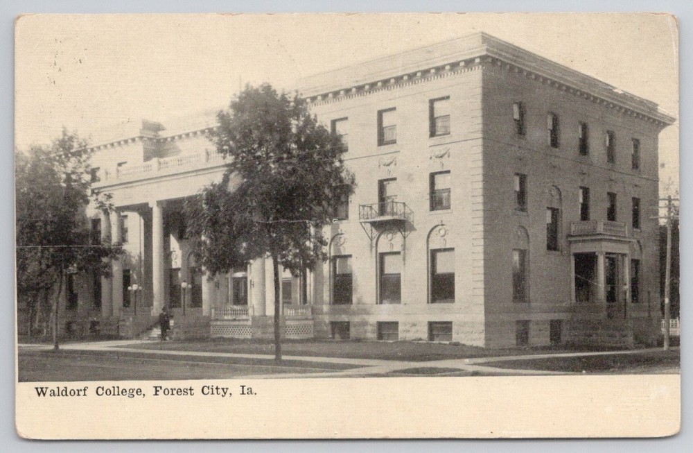 Waldorf College Forest City IA 1908 Postcard Iowa Architecture College