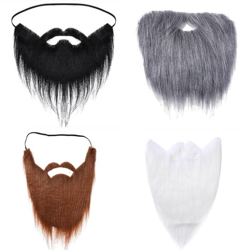 Funny Beards Costume Fake Beard Moustaches Mustache Facial Hair Accessories
