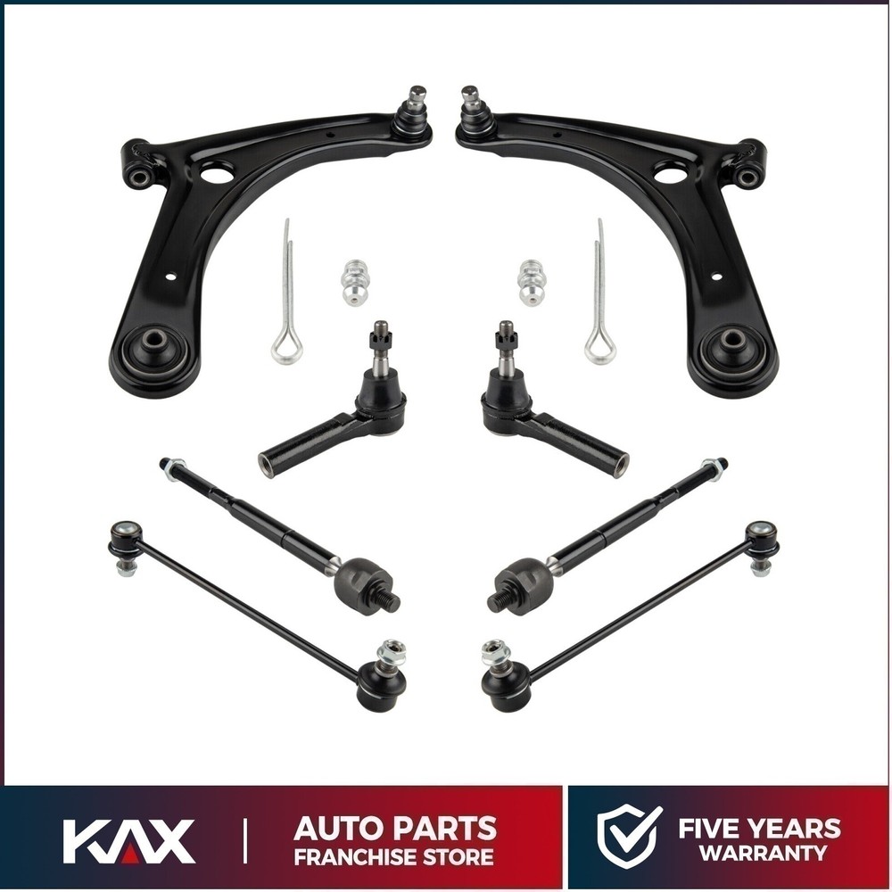 07-12 Dodge Caliber 8X Front Suspension Kit with Control Arms Tie Rod Sway Bar
