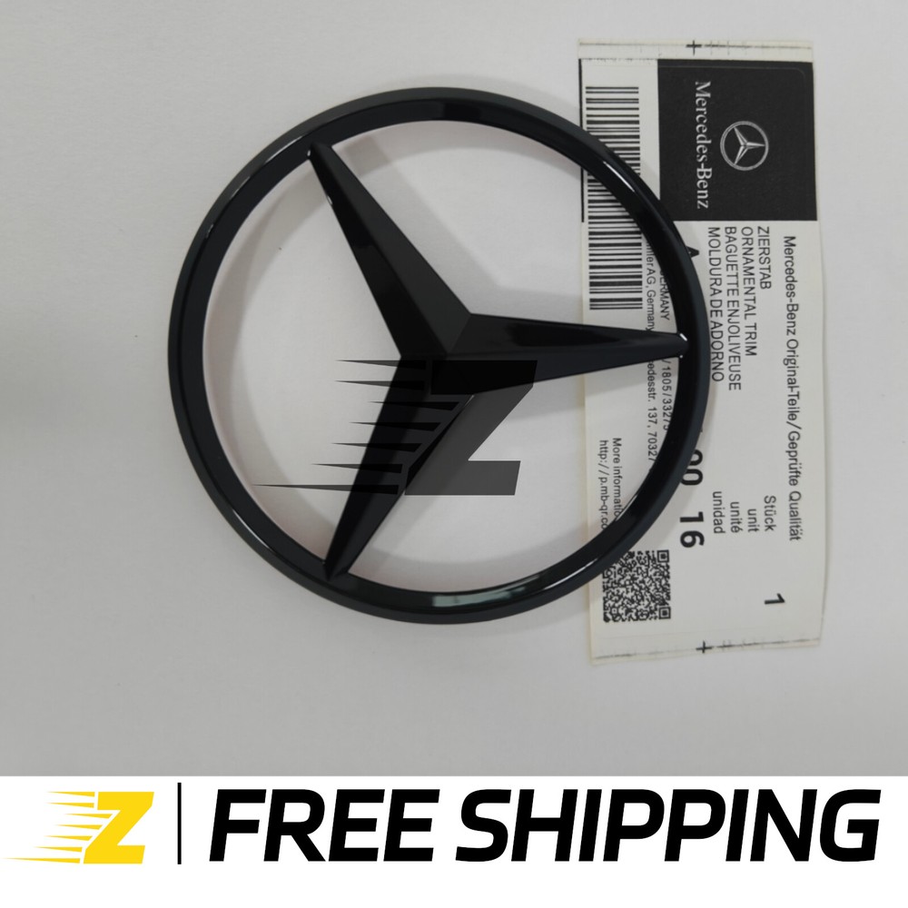 BLACK Star Emblem Rear Trunk Lid Logo Badge for AMG GLE350 SUV Mercedes W166