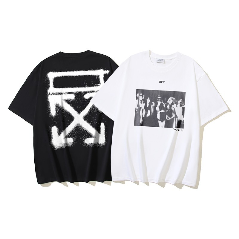 Off White T-Shirt Black / White S-M-L-XL