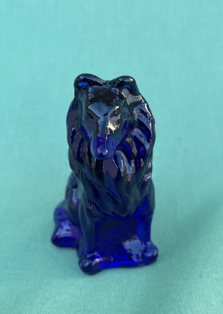 Mosser Glass Collie Cobalt Blue
