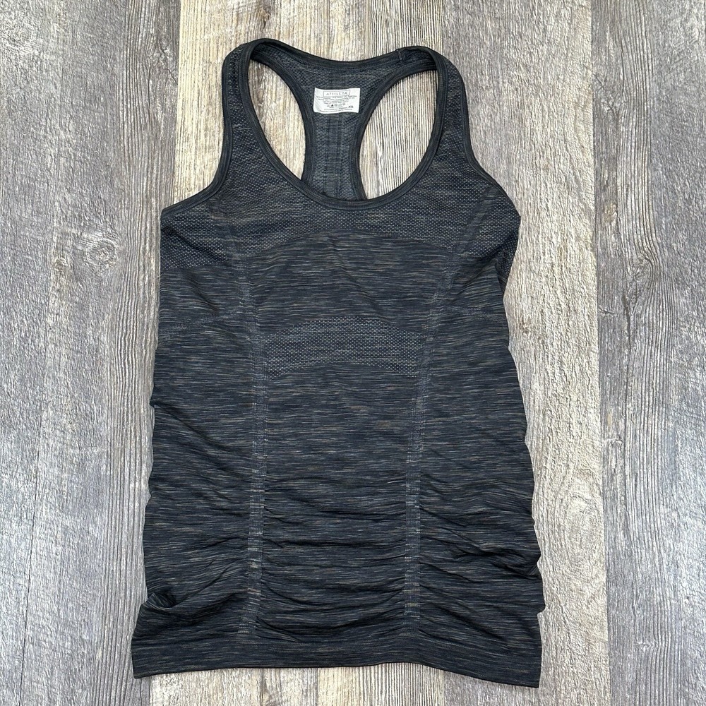 Athleta Fastest Track Racerback Tank Top Size X-Small Blue Space Dye 489382