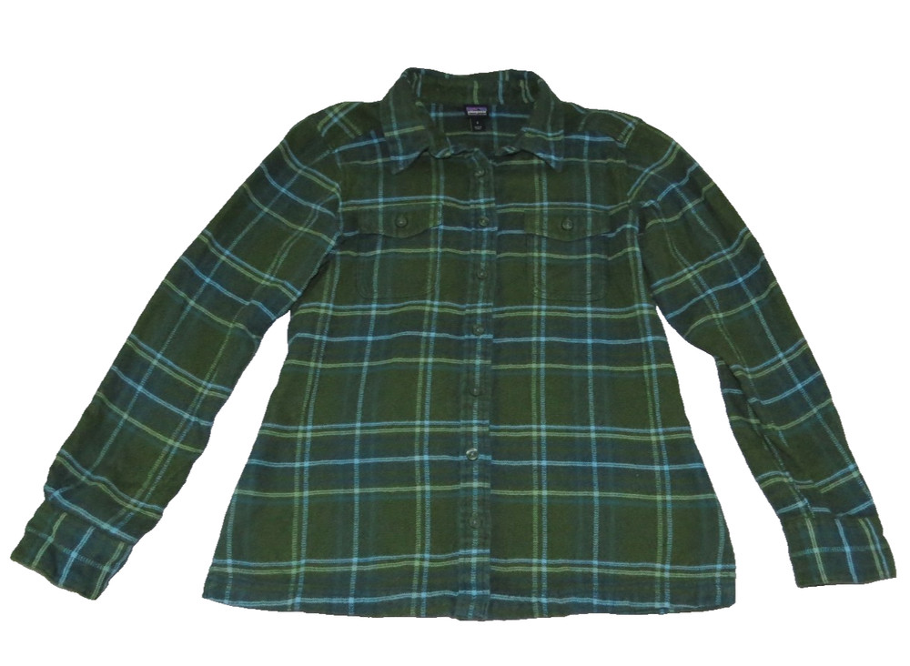 Patagonia Fjord Worn Wear Organic Cotton Flannel Shirt Women's Size 6 Fleece