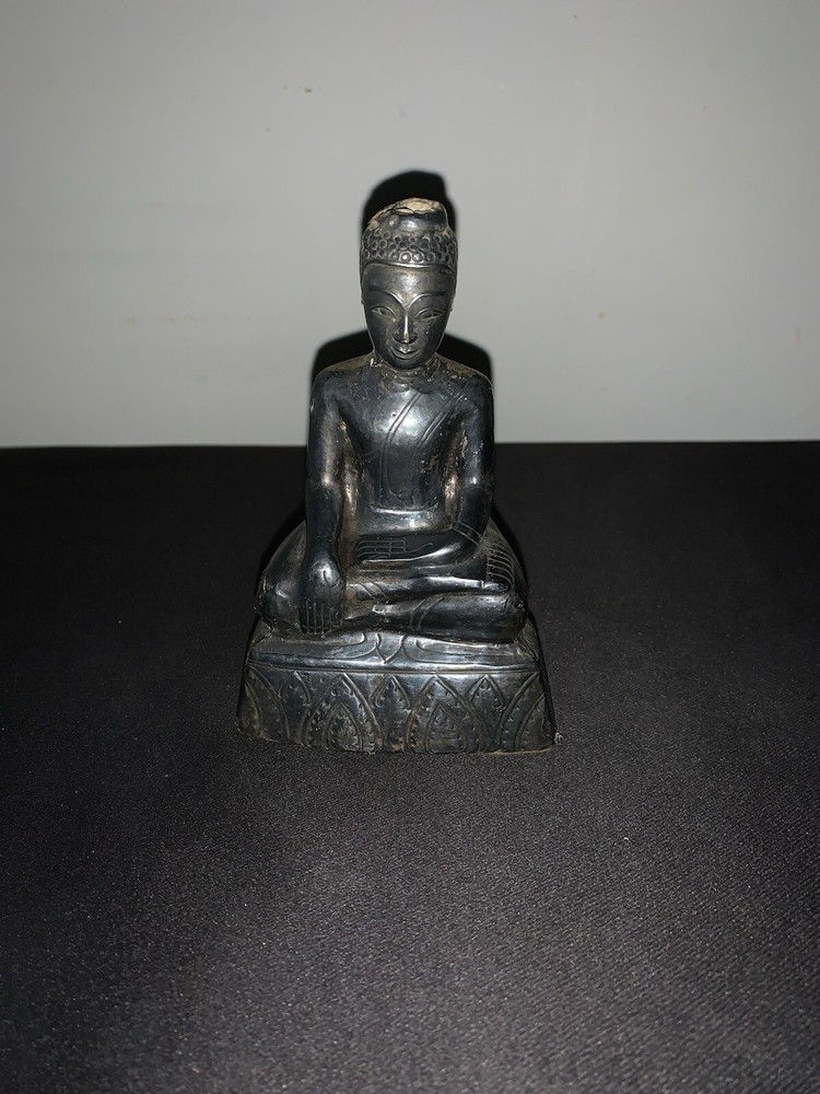 Cast iron buddha statue vintage