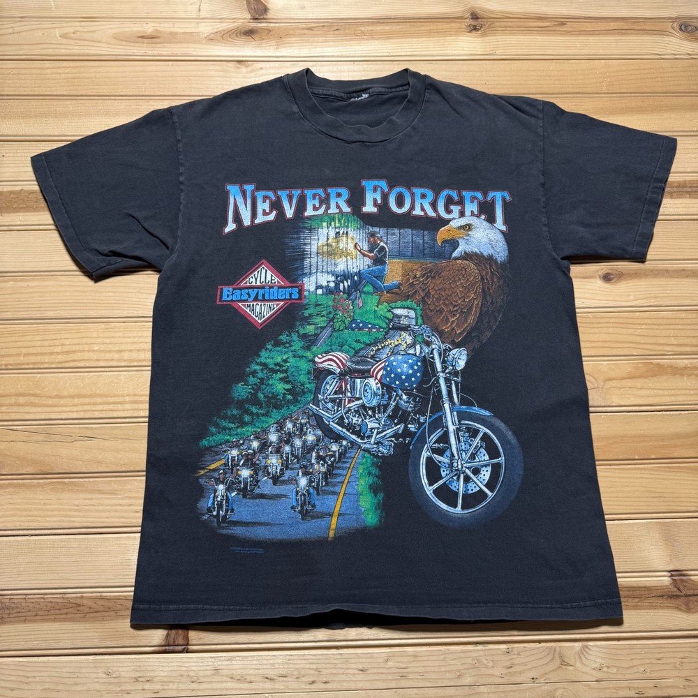 Vintage 1996 Easyriders Motorcycle 10th Anniversary Tour Ohio T-Shirt - Large