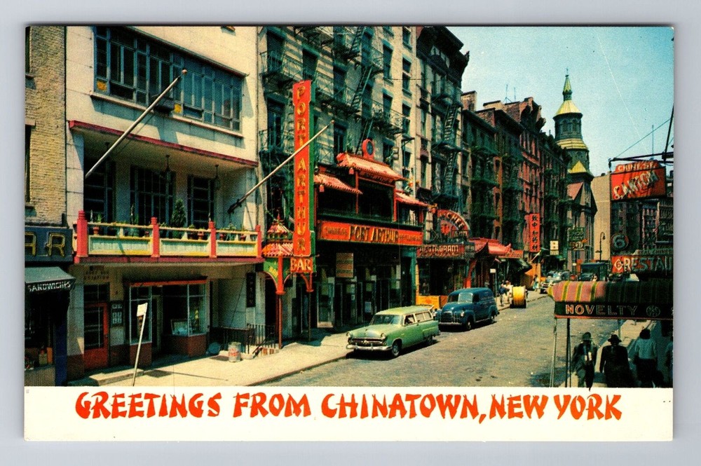 New York City NY-New York, Mott Street In Chinatown, Antique, Vintage Postcard