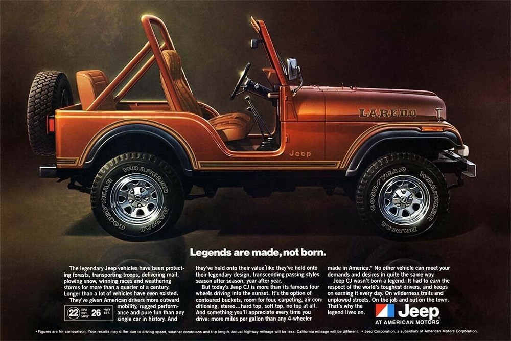 366491 Jeep Legends Are Made Not Born Vintage Art Decor Print Poster