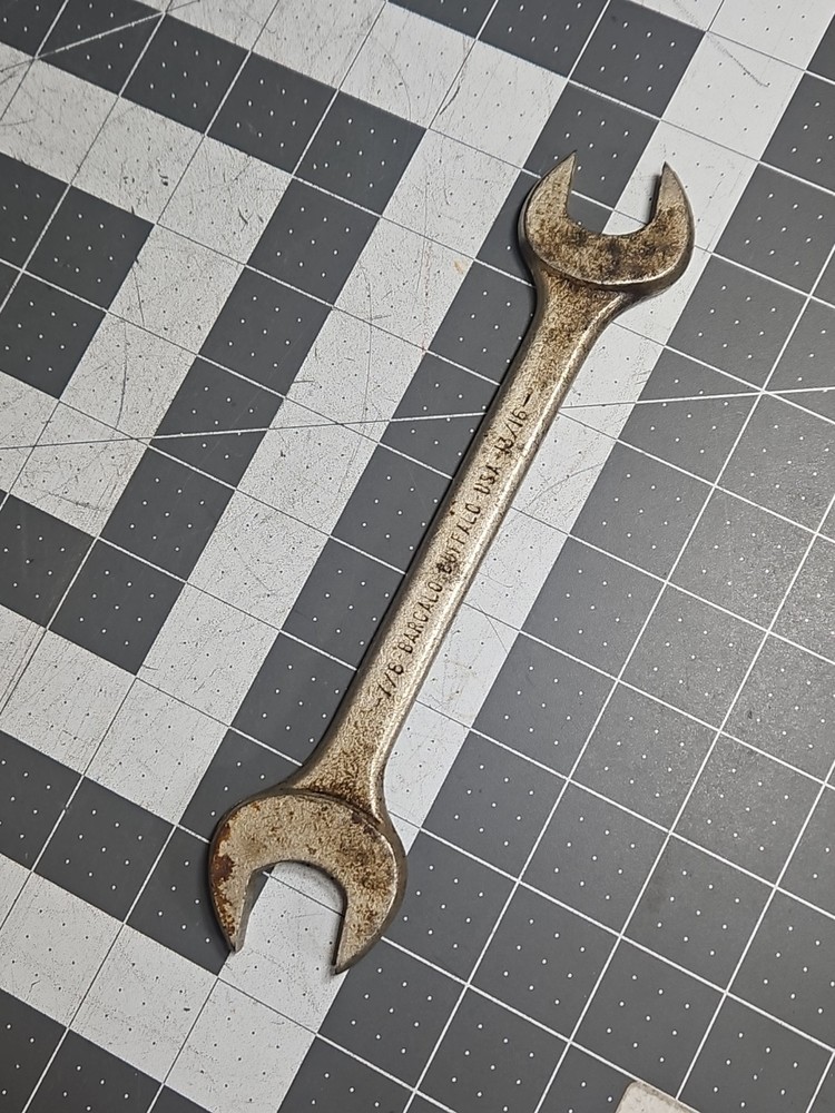 Vintage Barcalo Buffalo Double Open End Wrench Tool 7/8-13/16 Made in USA