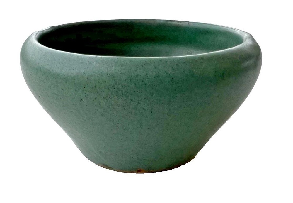 Small Zanesville Pottery Matte Green Glaze Classic Jardiniere Pot  Arts & Crafts