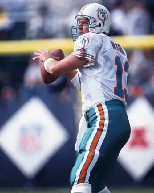 1996, Miami Dolphins Dan Marino Nfl Football 4x6 PHOTO PRINT