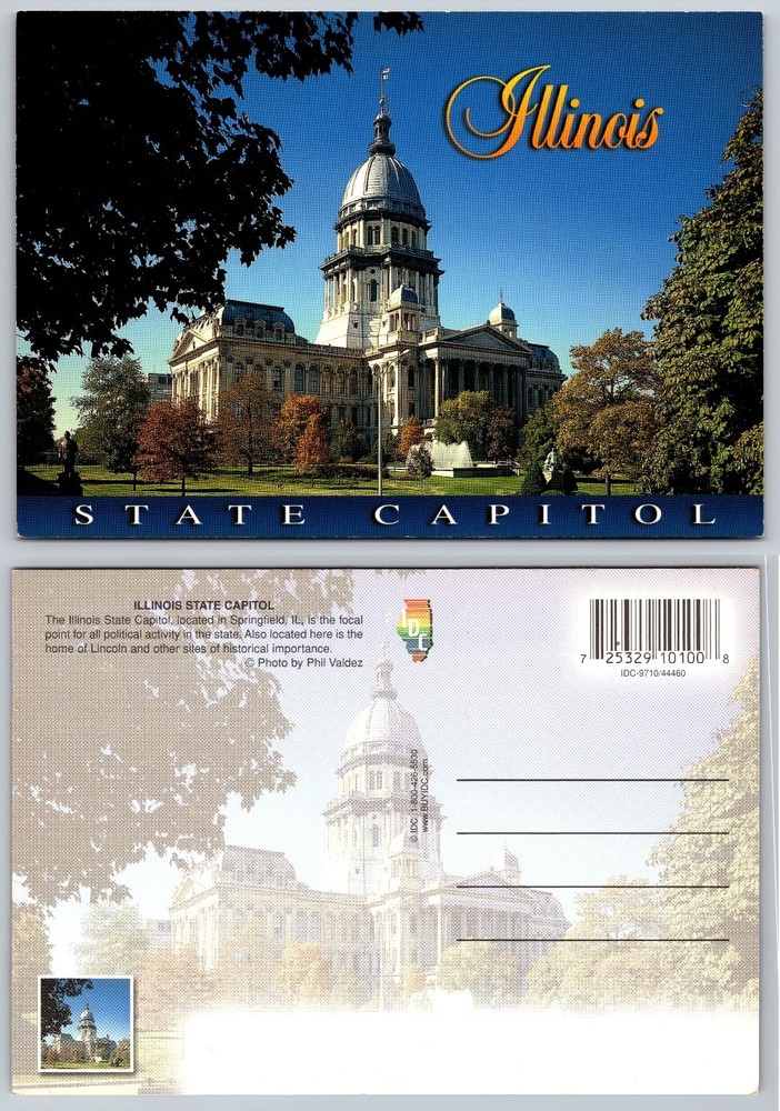 Illinois State Capitol Building Springfield IL Postcard Modern Photo