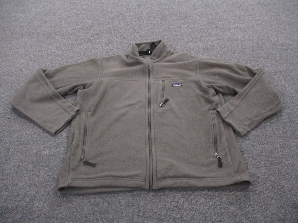 Patagonia Mens XL Gray Synchilla Fleece Jacket for Hiking Camping Outdoors