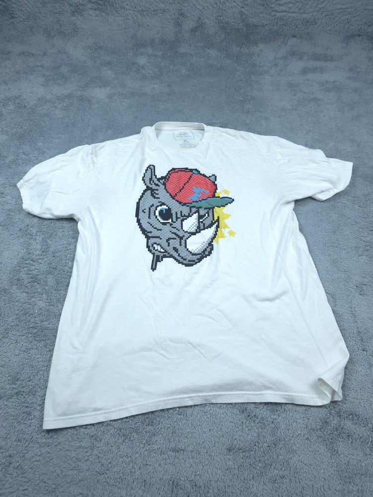 Ecko Unltd Shirt Mens XL White Rhino Graphic Tee Streetwear Hip Hop Urban Style