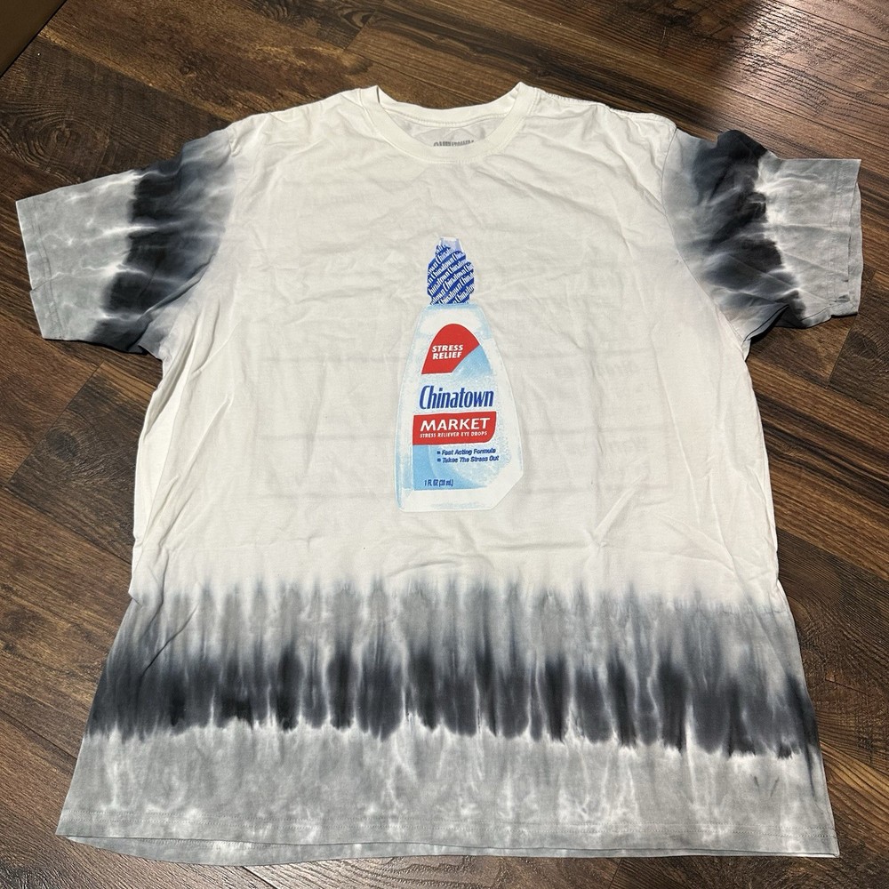 Chinatown MARKET Stress Reliever Eye Drops Tie Dye Graphic Tee T-Shirt XXL