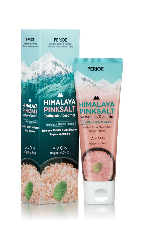 PERIOE Flouride-Free Himalayan Pink Salt Toothpaste, 3.4 oz - Ice Mint w/Aloe...
