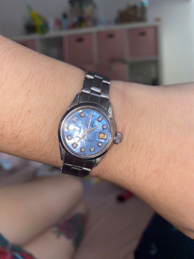 ROLEX Datejust With Diamonds And RARE blue MOP, VINTAGE