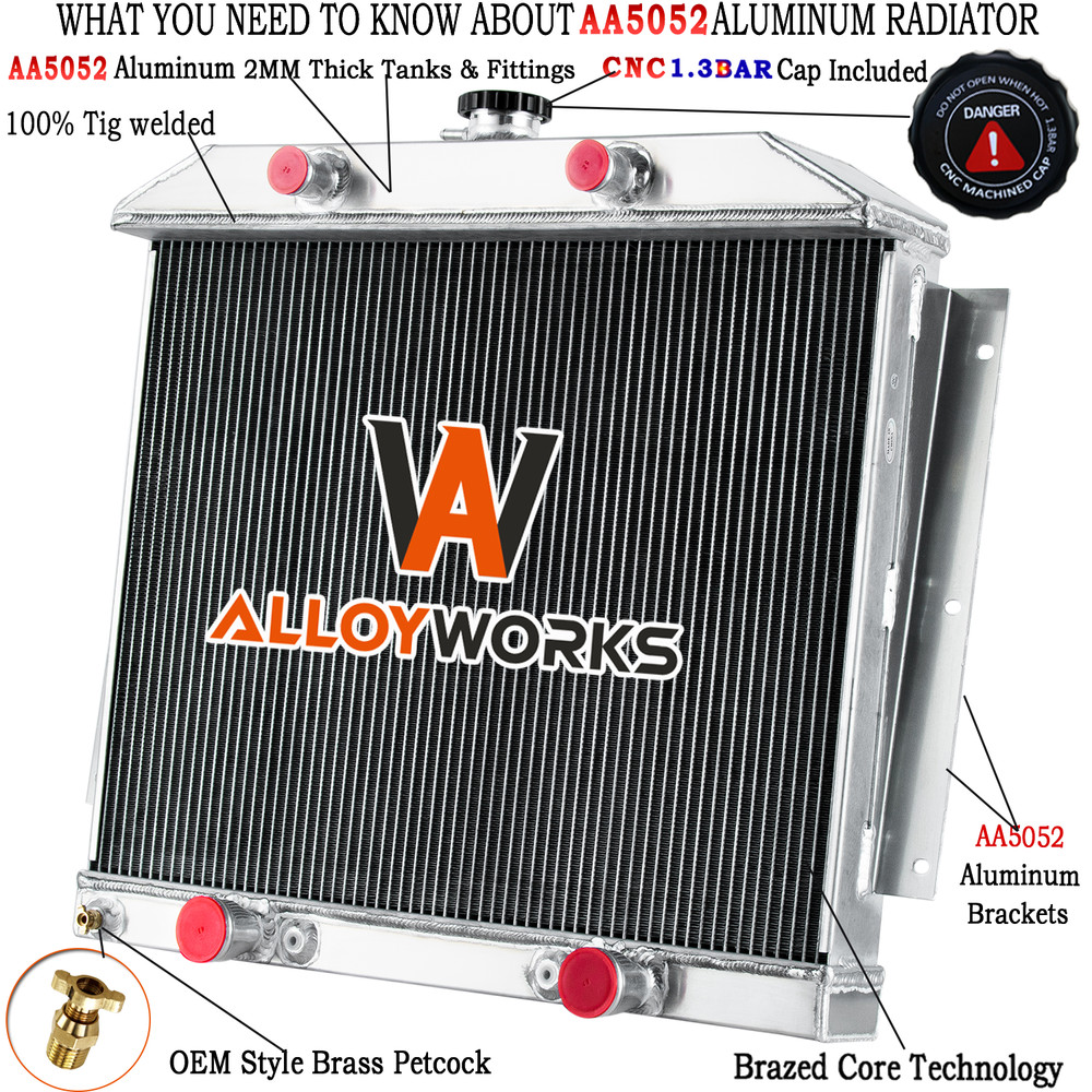 4 Row Radiator for 1949-1951 1950 Mercury Car Flathead Configuration Engine